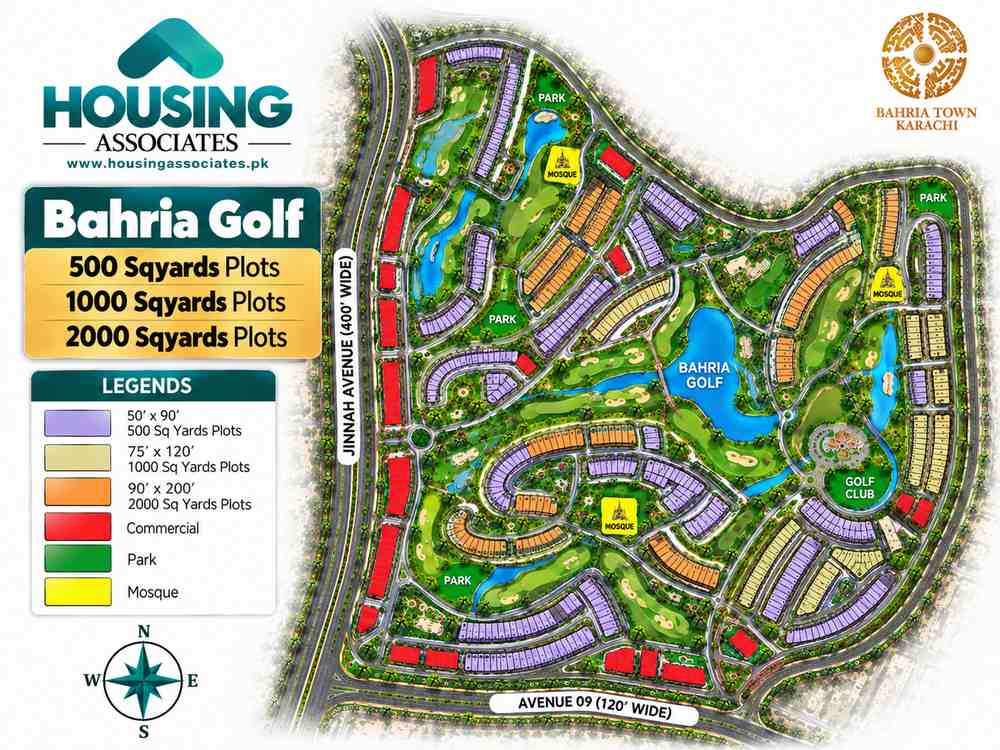 Precinct 20 GOLF CITY HD Map Bahria Town Karachi Bahria Town Karachi